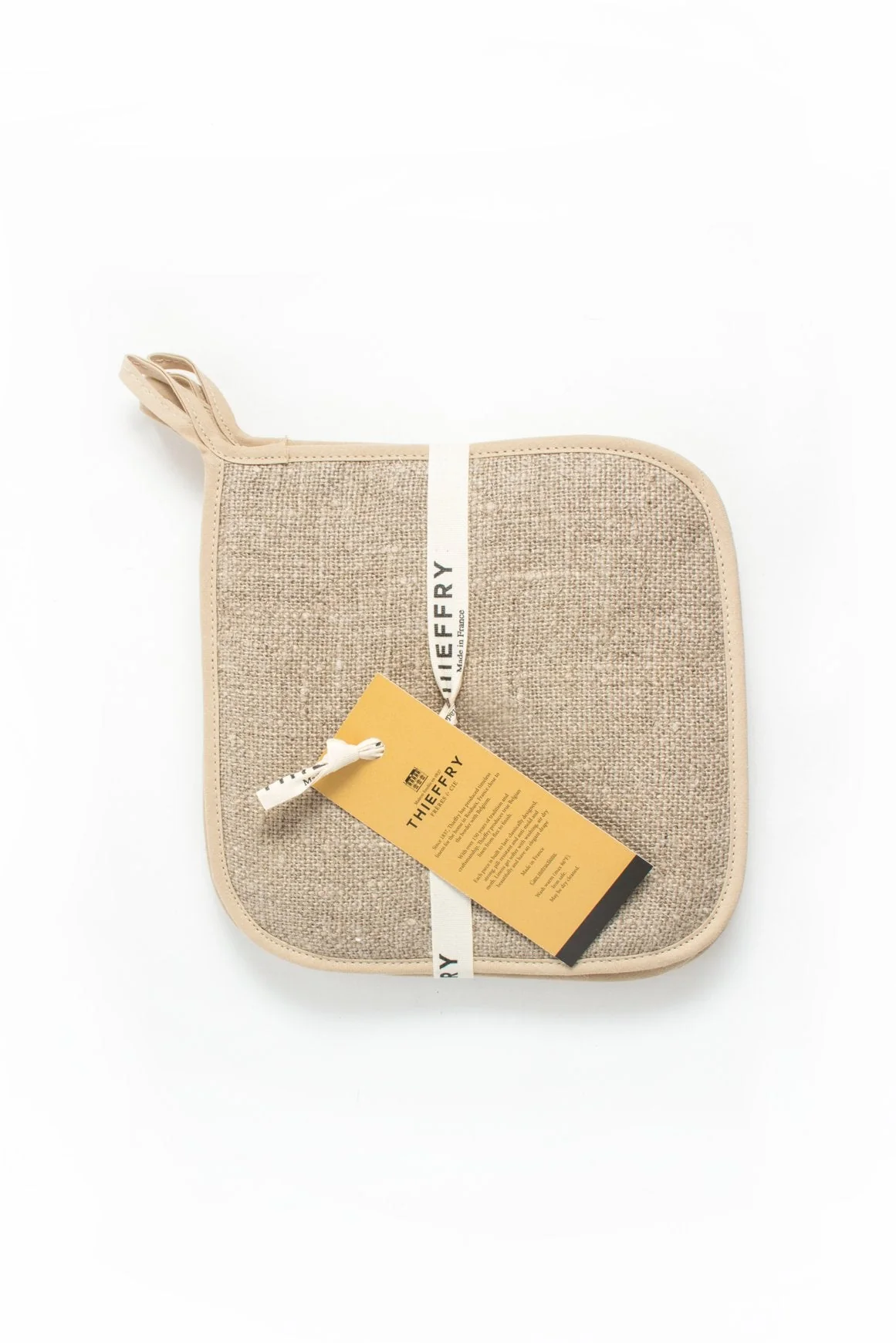 Long-Lasting Thieffry Belgian Linen Potholder Raw Natural Consistent