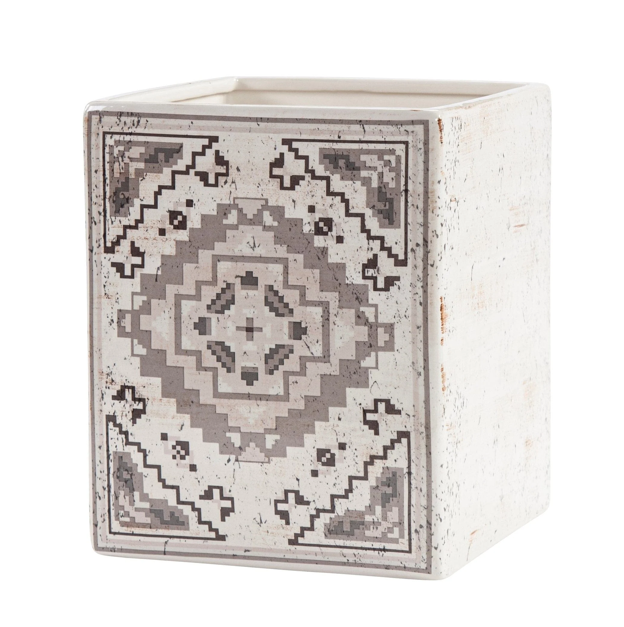 Expertly Made Dakota Ceramic Wastebasket Artisan