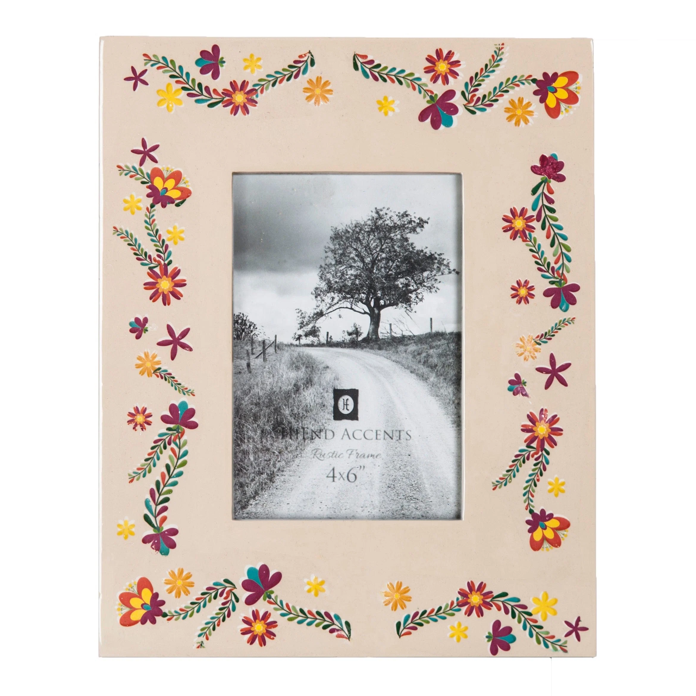 Solid Mexican Floral Ceramic Picture Frame Soft