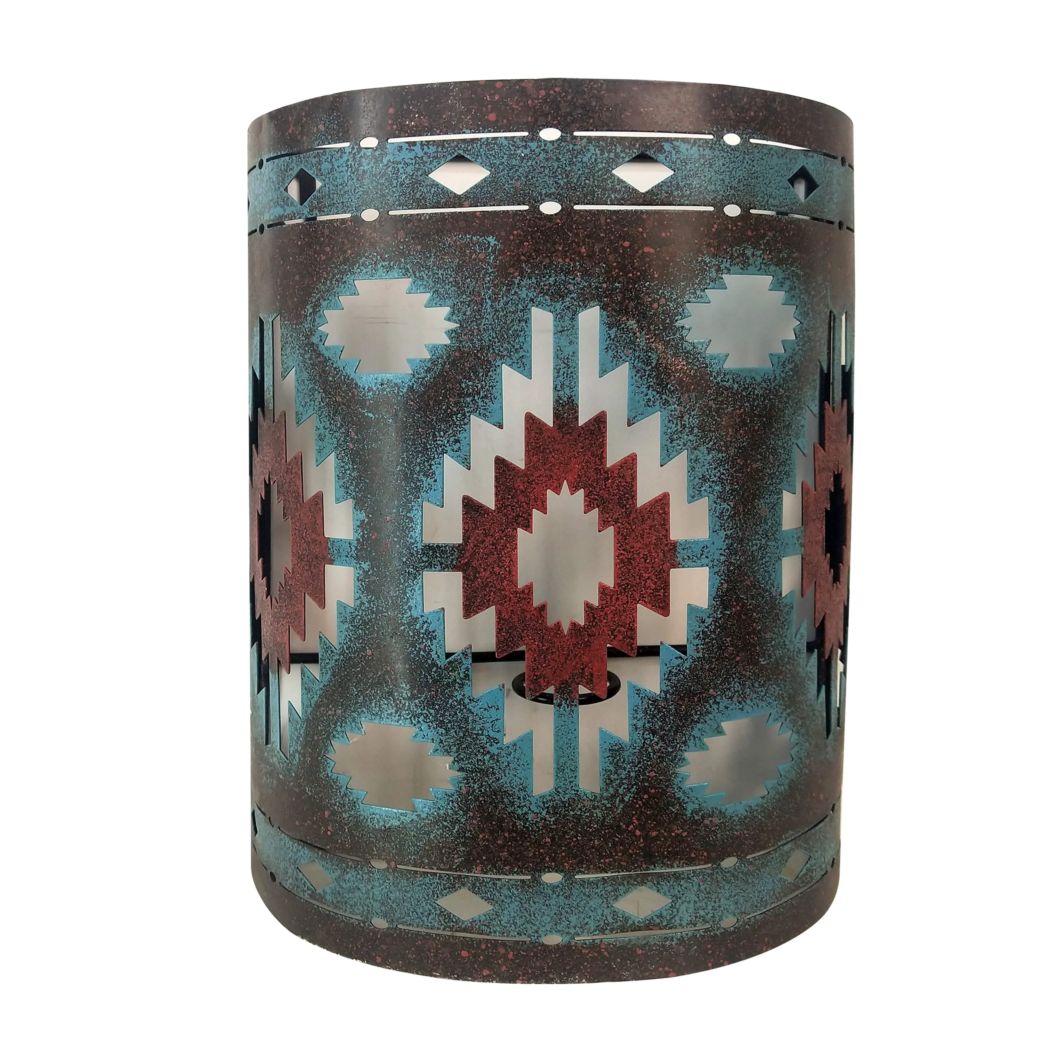 Elite Colorful Aztec Rustic Southwestern Wall Sconce Efficient