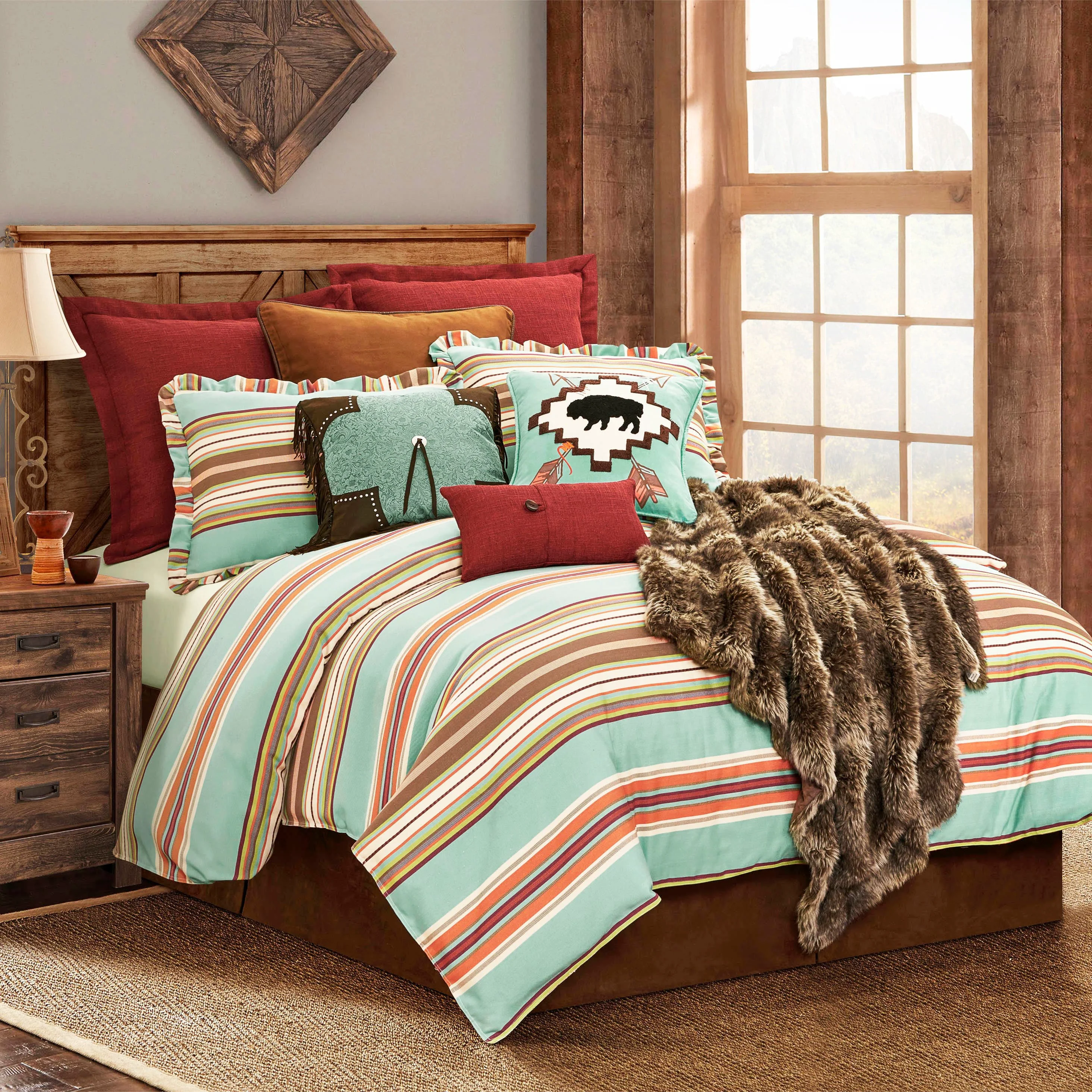 Crafted Serape Comforter Set 2 Pc Authentic