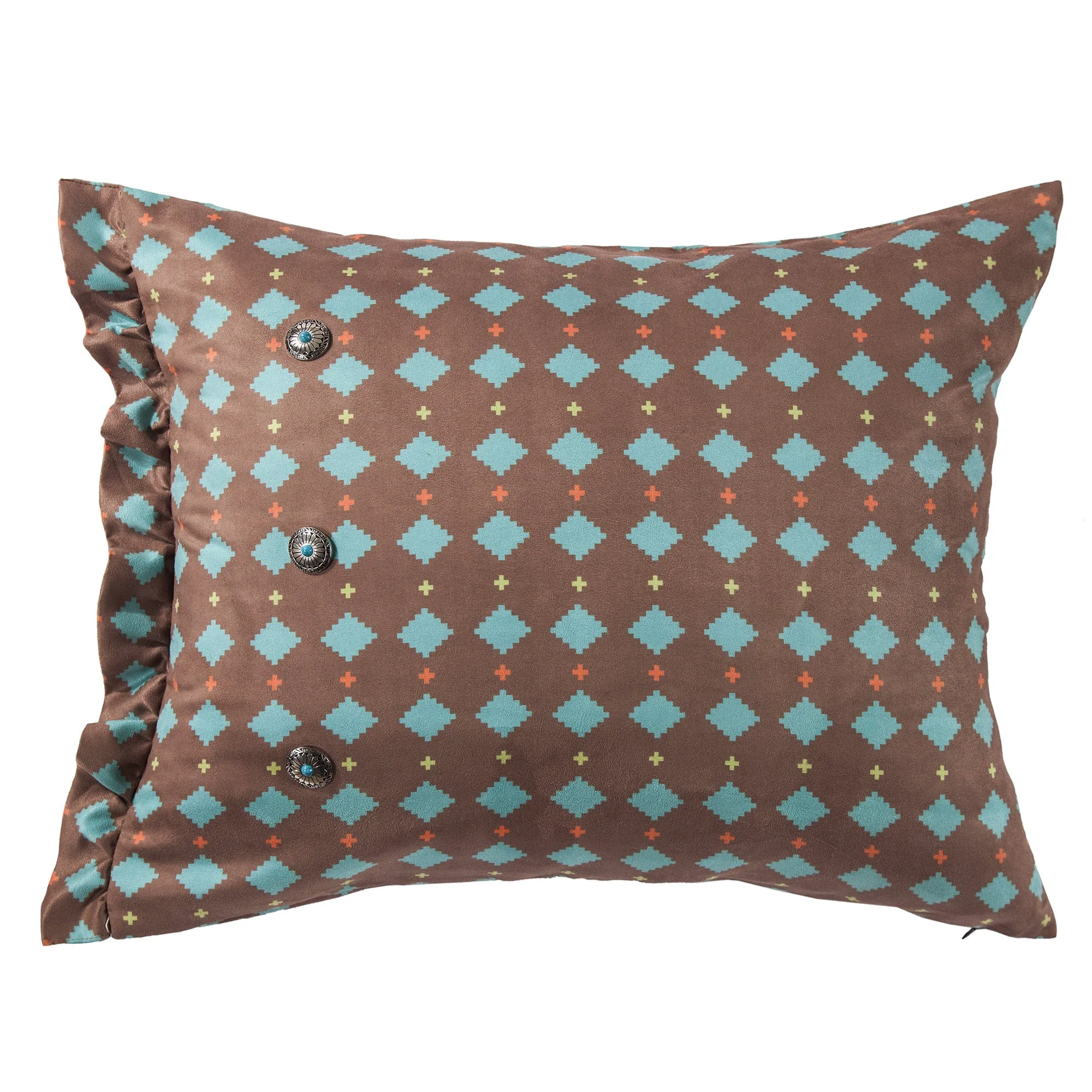 Sustainable Serape Printed Multi-Diamond Suede Pillow Practical