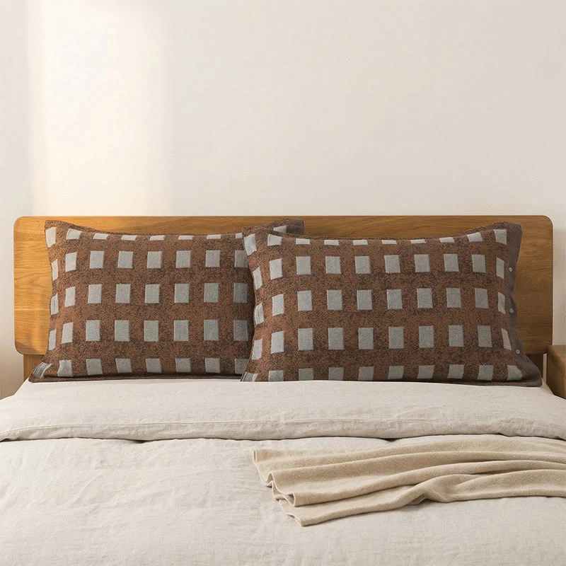 Expertly Made Ownkoti Modern Jacquard Cotton Pillowcases 2PCS Traditional