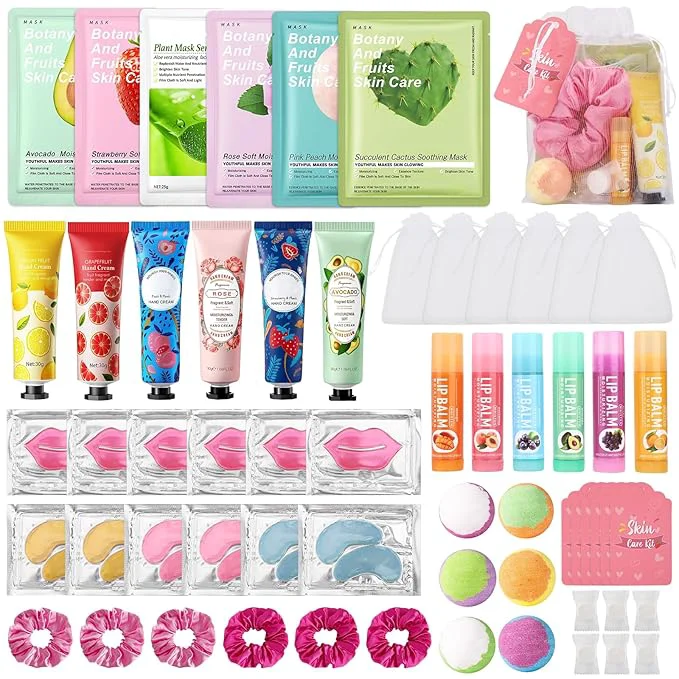 Proven 60PCS Spa Party Supplies for Girls Include Facial Masks Lip Mask Under Eye Next-Generation