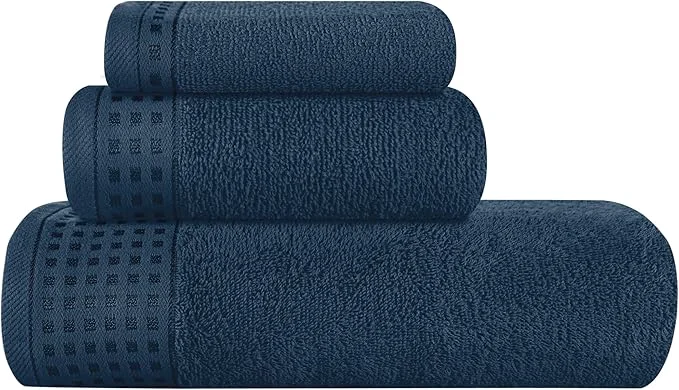 Detailed GLAMBURG Ultra Soft 3 Pack Cotton Towel Set Contains a Bath Towel 28×55 inch Premium