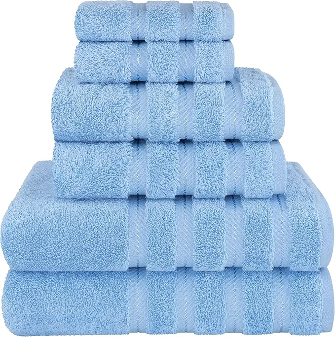 Optimized American Soft Linen Luxury 6 Piece Towel Set 2 Bath Towels 2 Hand Towel 2 Unique