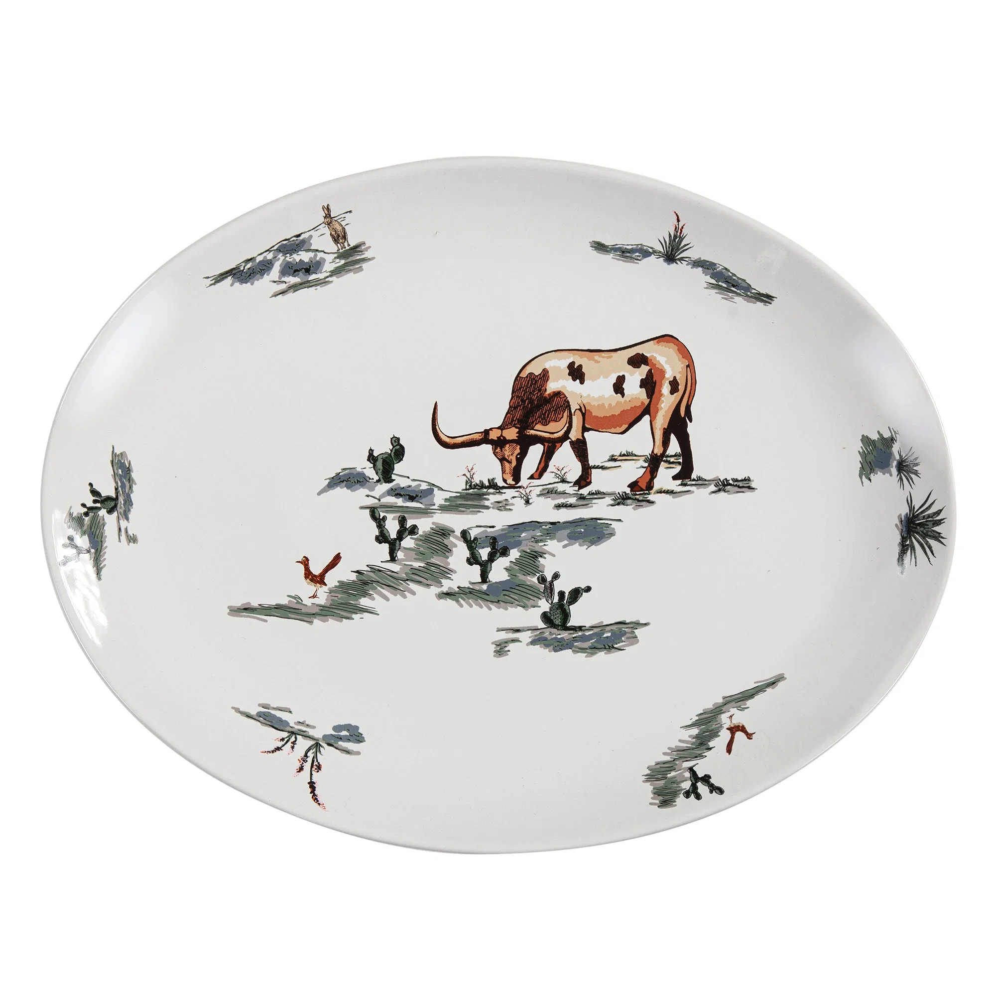 Verified Ranch Life Ceramic Serving Platter 4 Pc World-Class