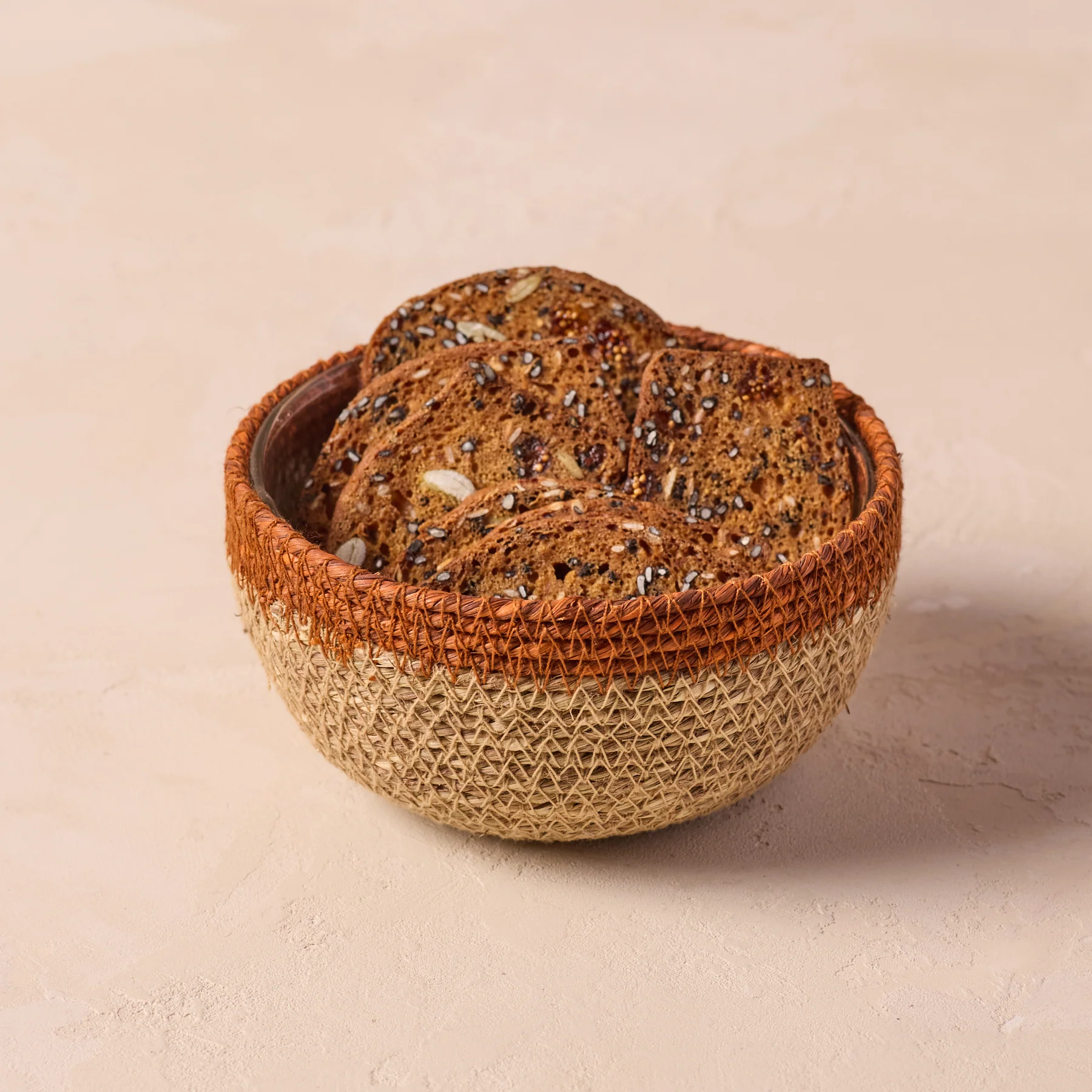 Quality Hydra Woven Seagrass Bowl Rust Flexible
