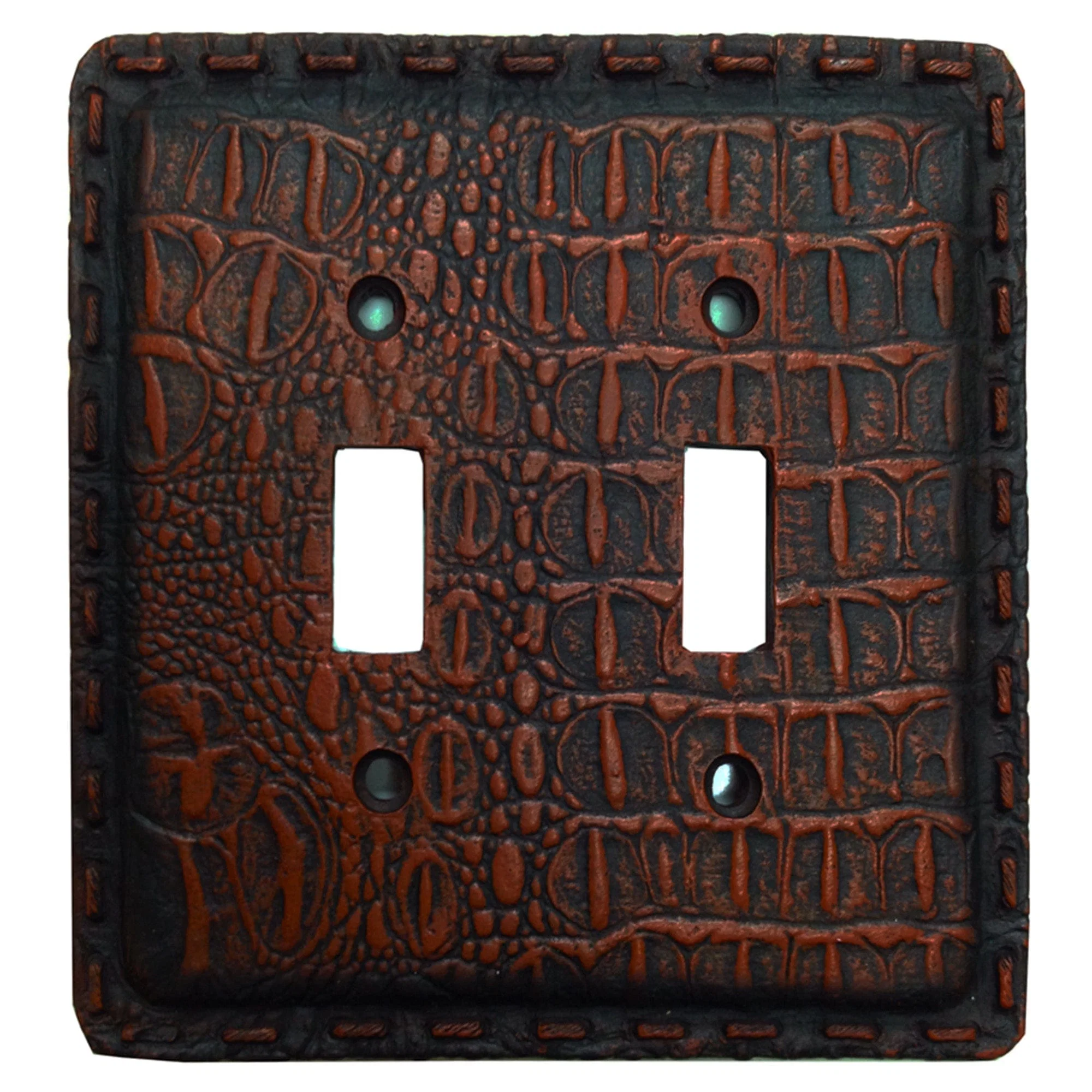 Natural Resin Gator Double Wall Switch Plate Specialty