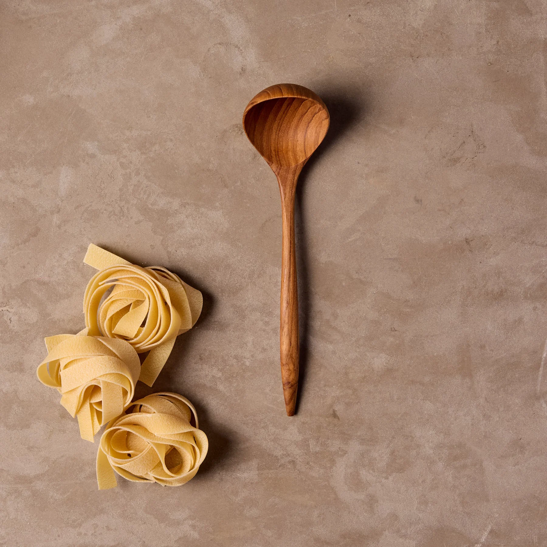Natural Teak Padma Sauce Ladle Solid
