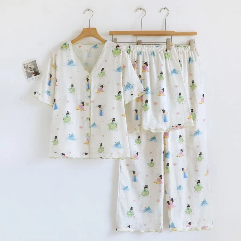 Official Ownkoti Vintage Oriental Princess Inspired Cotton Pajamas 3PCS Proven