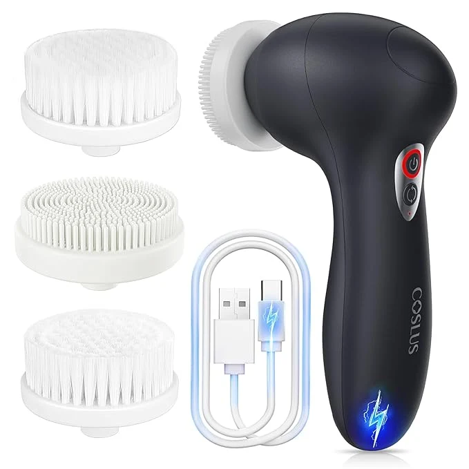 Functional COSLUS FBX04 Facial Cleansing Brush Face Scrubber 3 in 1 Bi-Directional Sophisticated