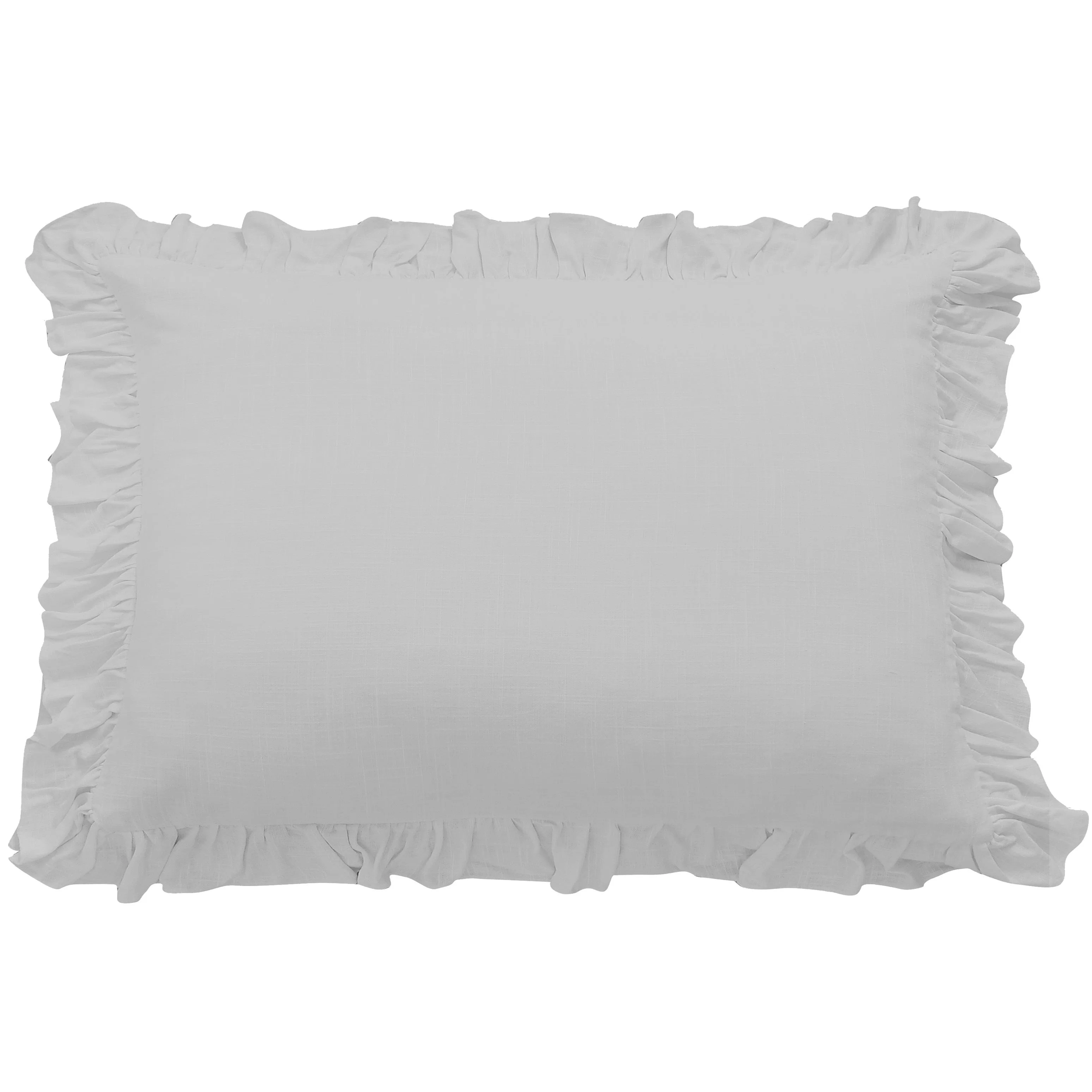 Easy-to-Use Lily Washed Linen Ruffled Dutch Euro Pillow Proven