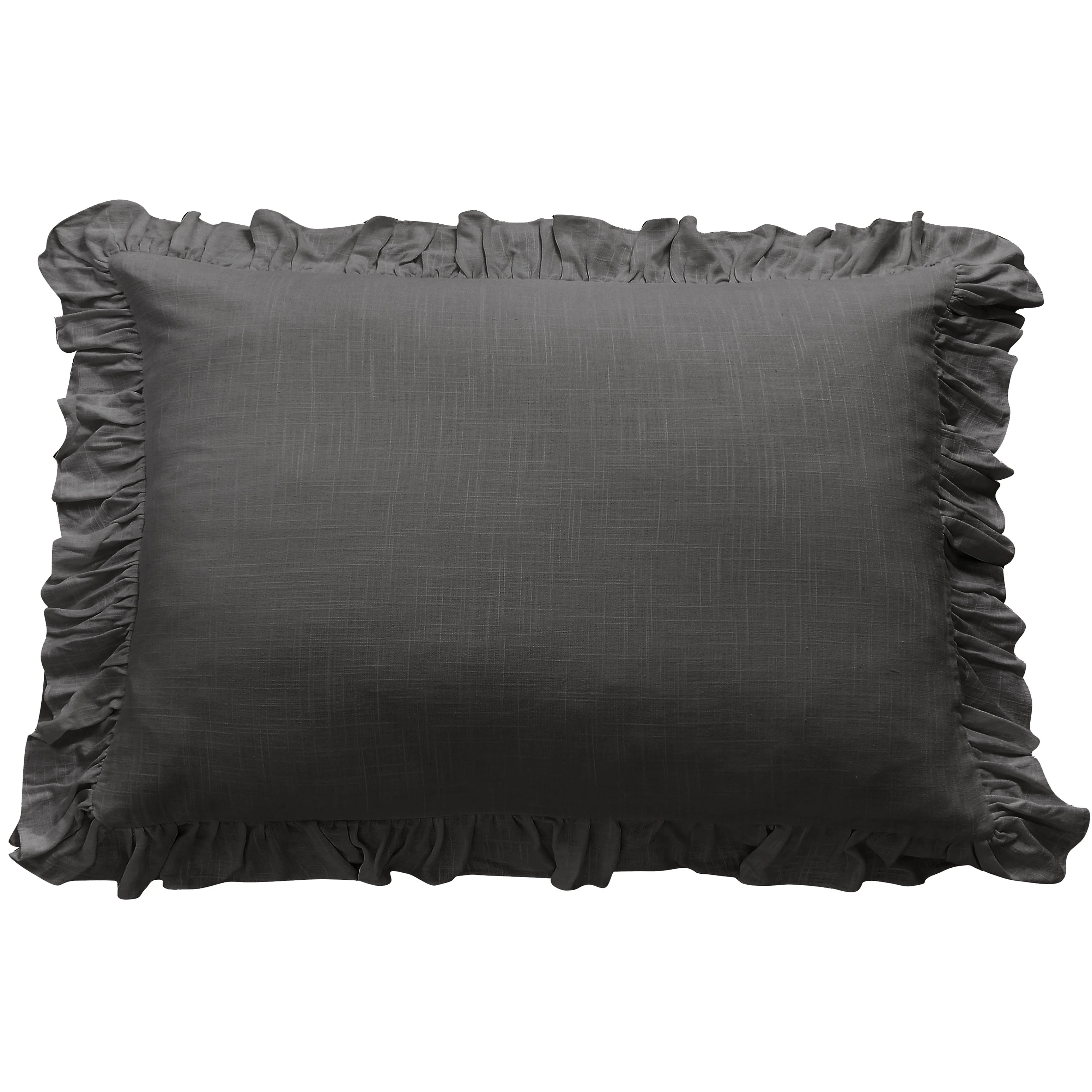 Stylish Lily Washed Linen Ruffled Dutch Euro Pillow Professional