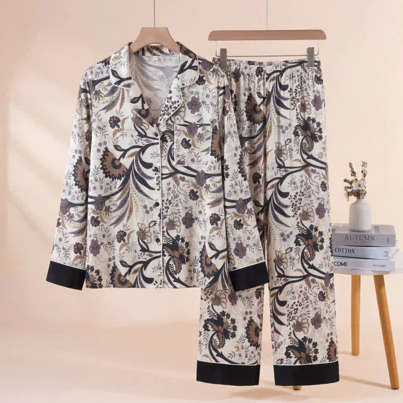 Pure Ownkoti Vintage Vine amp Floral Pajama Set Smooth