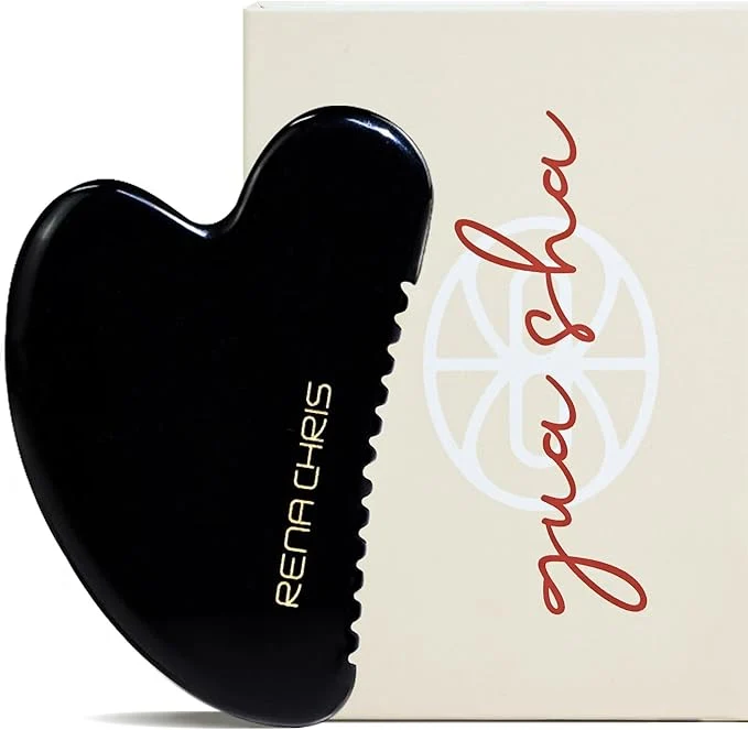 Original Rena Chris Gua Sha Facial Tools Obsidian Guasha Tool Solid