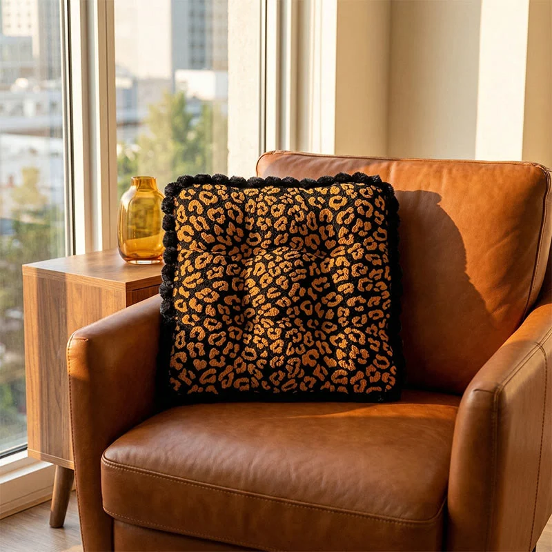 Exclusive Ownkoti Leopard Print Square Throw Pillow Specialty