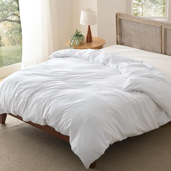 First-Class Bedsure Duvet Cover King Size Only – Prewashed Cotton-Like Polyester Extra Soft All Season Bedding Includes 1 Duvet Cover 104×90 Inches with Zipper Closure White Comforter Not Included Exclusive