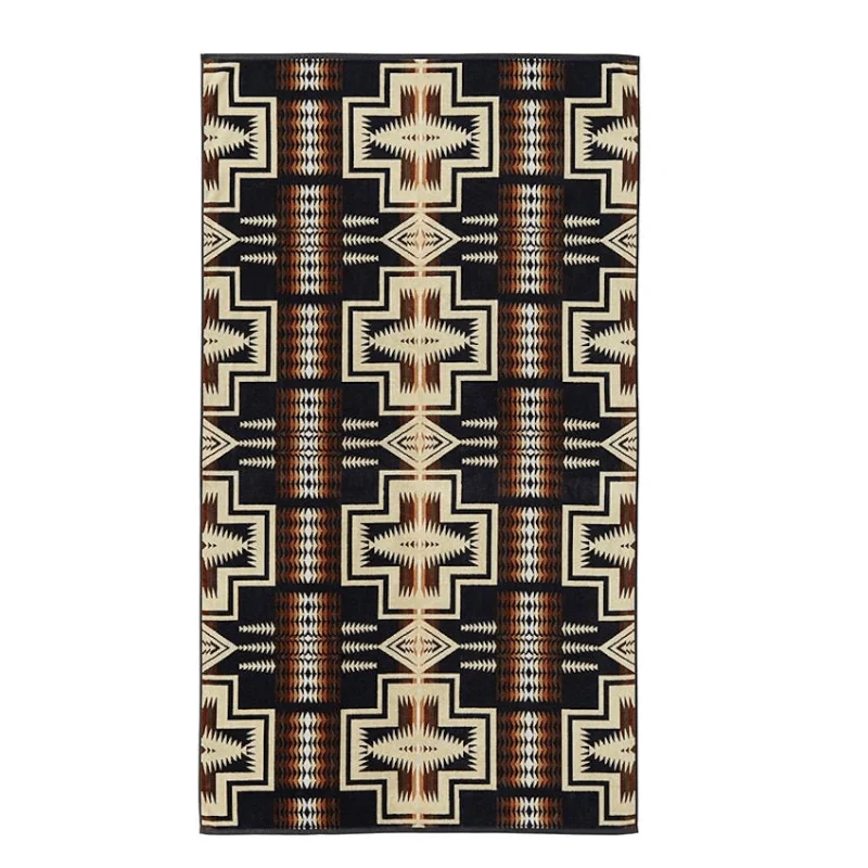 Modern Harding Spa Towel Black Consistent