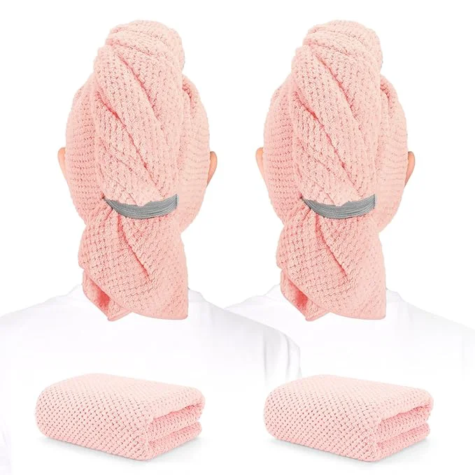 Exclusive BE 2 Pack Microfiber Hair Towel Innovative