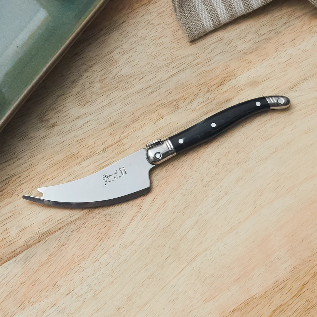 Comfortable Set of 4 Laguiole Pronged Knife Black Marble Responsible
