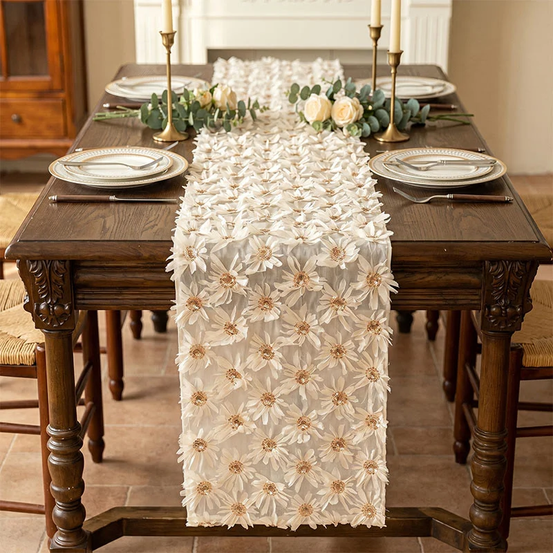 Solid Ownkoti French Country Floral Tassel Tablecloth Healthy