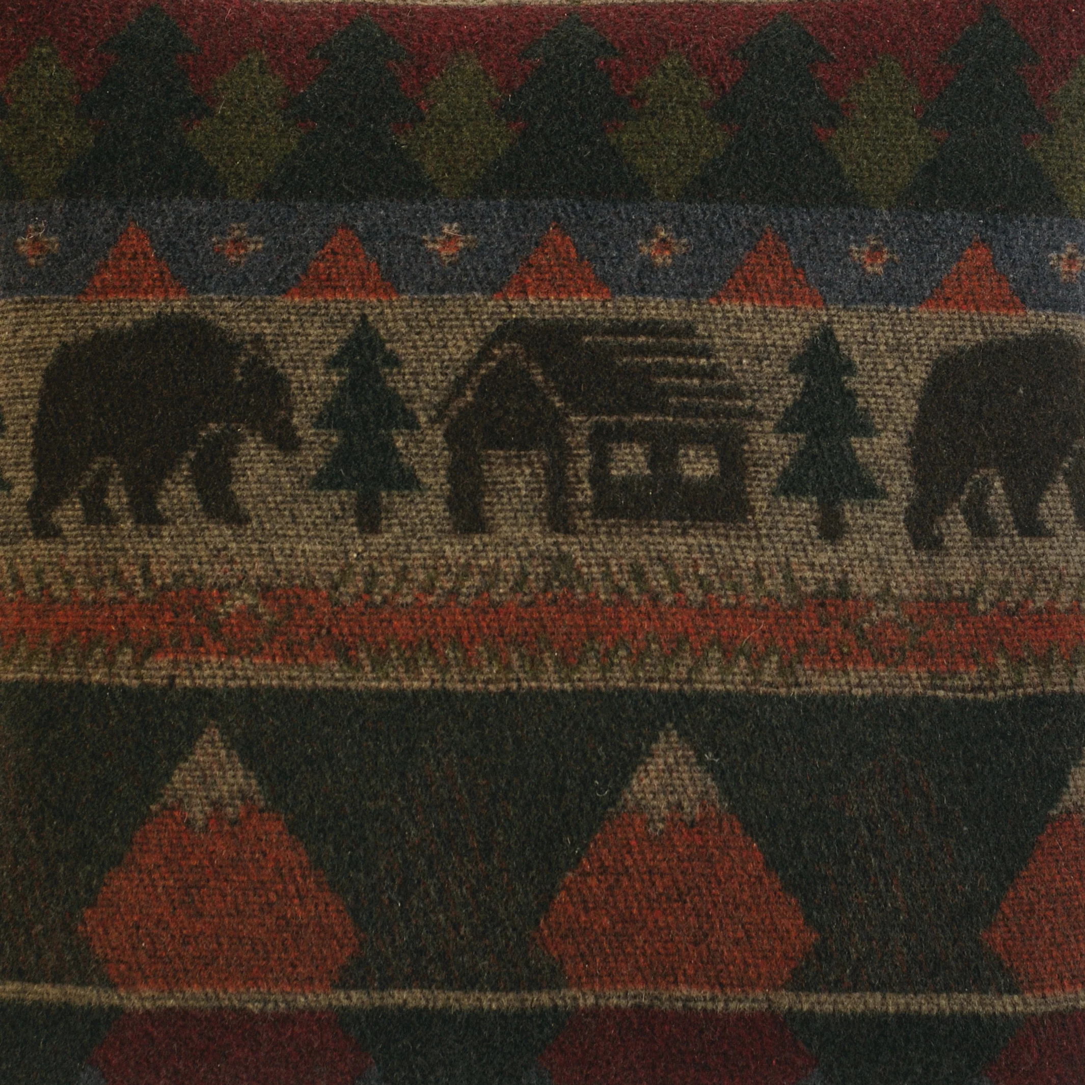 Contemporary Cabin Bear Fabric by the Yard Grade 30 Fine