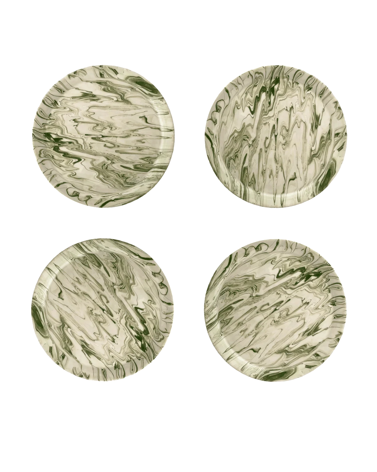 Superior Marbled Olive Dinner Plate – Set of 4 Optimized
