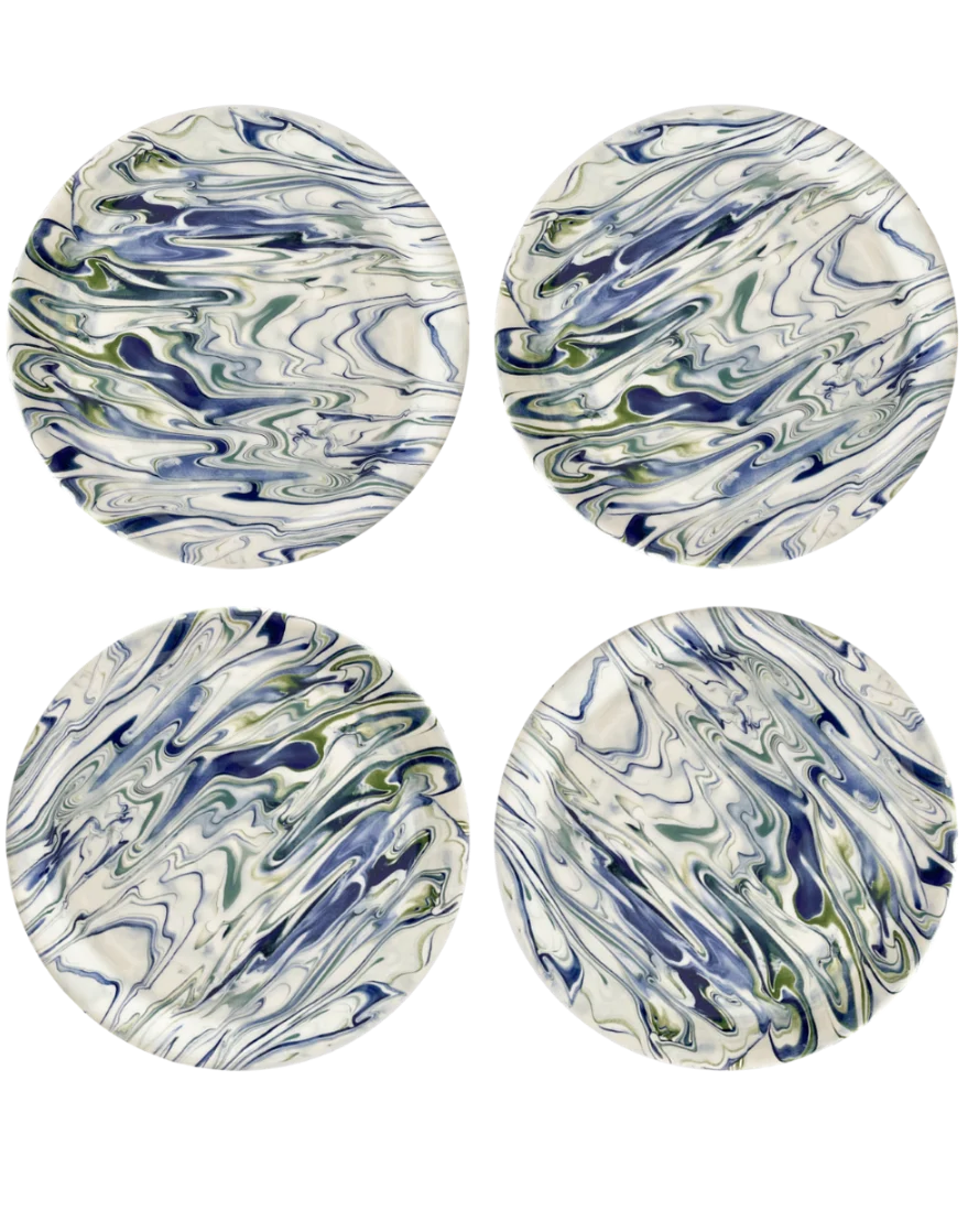 Exclusive Marbled Ocean Dinner Plate – Set of 4 Certified