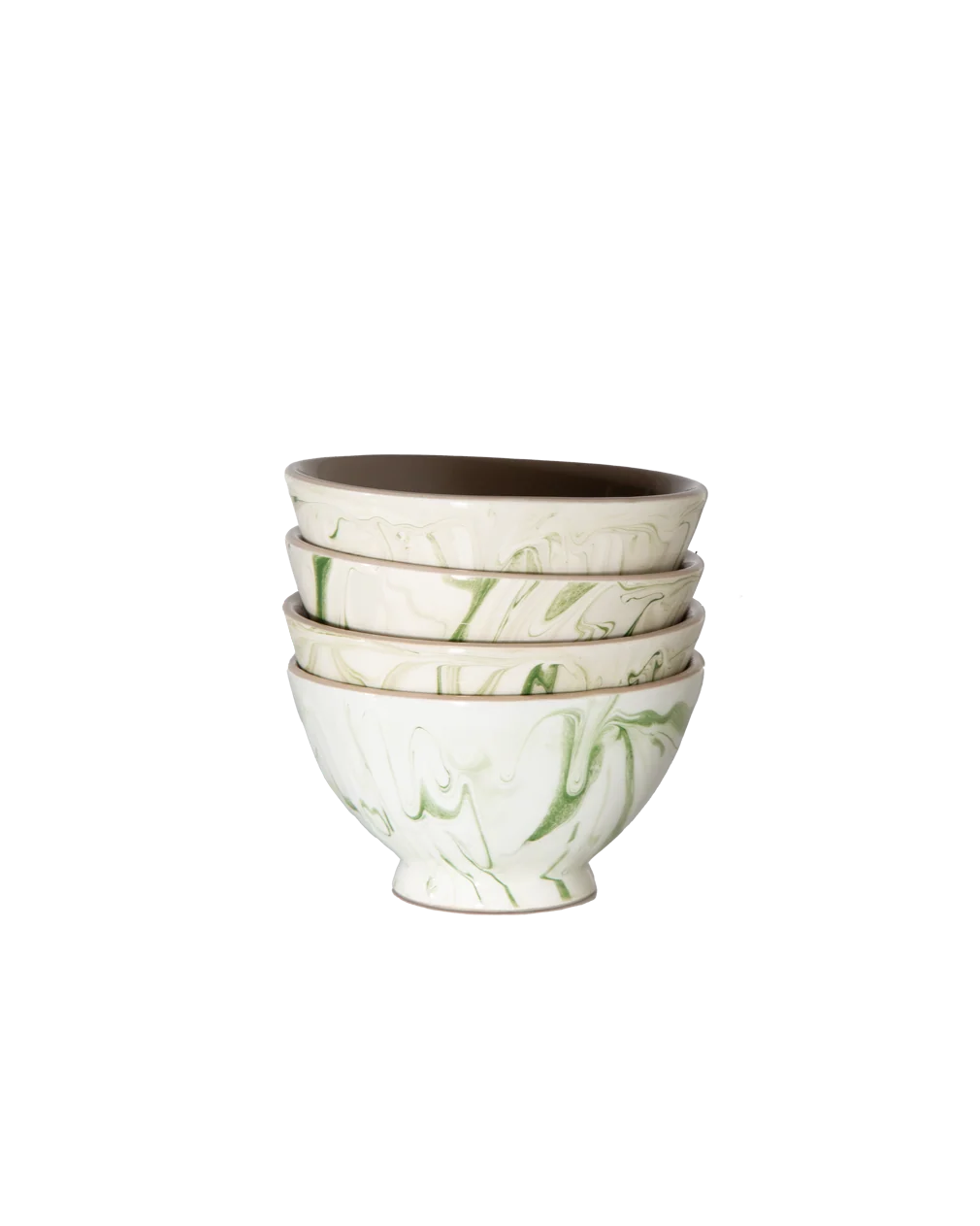 Authentic Marbled Olive Bowl – Set of 4 Prestigious