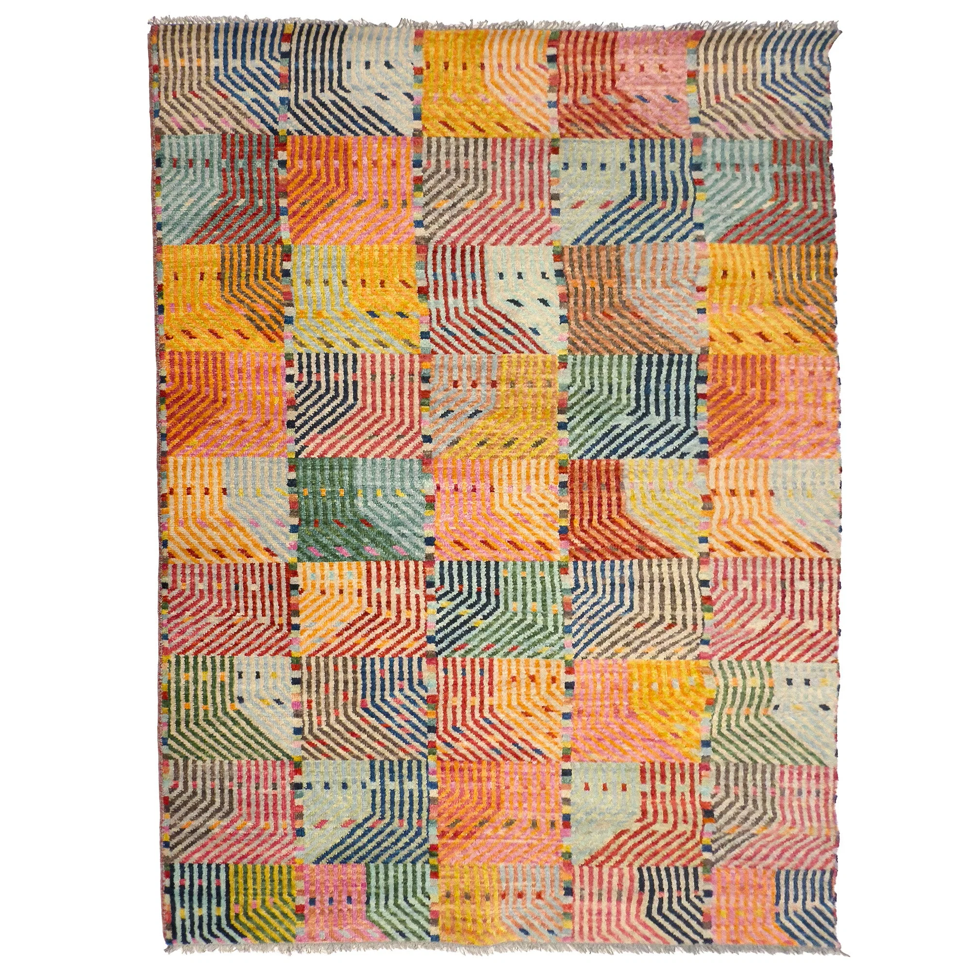 Flexible Marketplace Rug – Green Multi Traditional