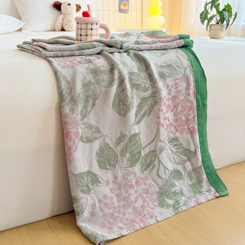 Original Ownkoti Floral amp Leaf Bamboo Fiber Summer Blanket Long-Lasting