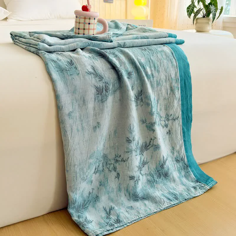 Reliable Ownkoti Artistic Botanical Bamboo Fiber Summer Blanket Powerful