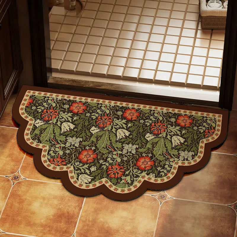 Reliable Ownkoti Classic Mahogany Floral Diatom Mud Mat Consistent