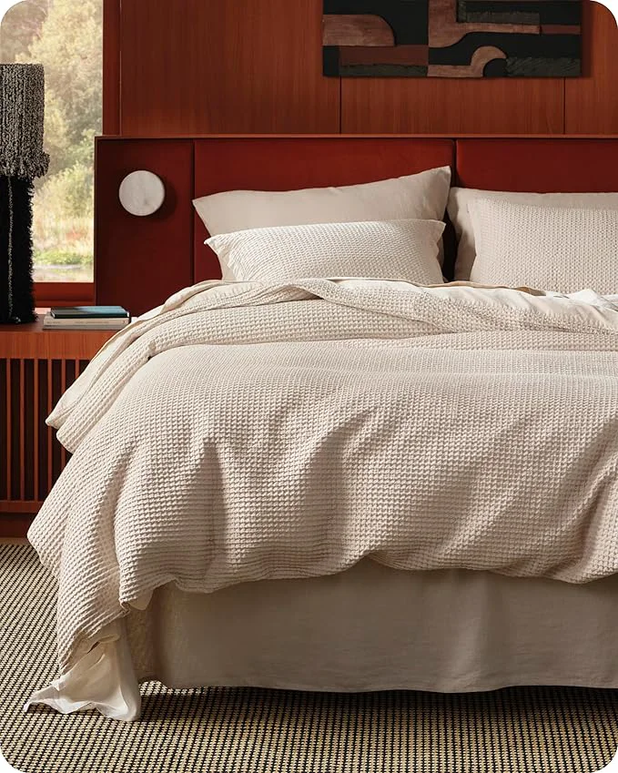 Verified Bedsure Cotton Duvet Cover Set – Cotton Waffle Weave Beige Duvet Cover California King GentleSoft™ and Breathable Cal King Bedding Set for All Season 3 Pieces 104 quot x98 quot Powerful
