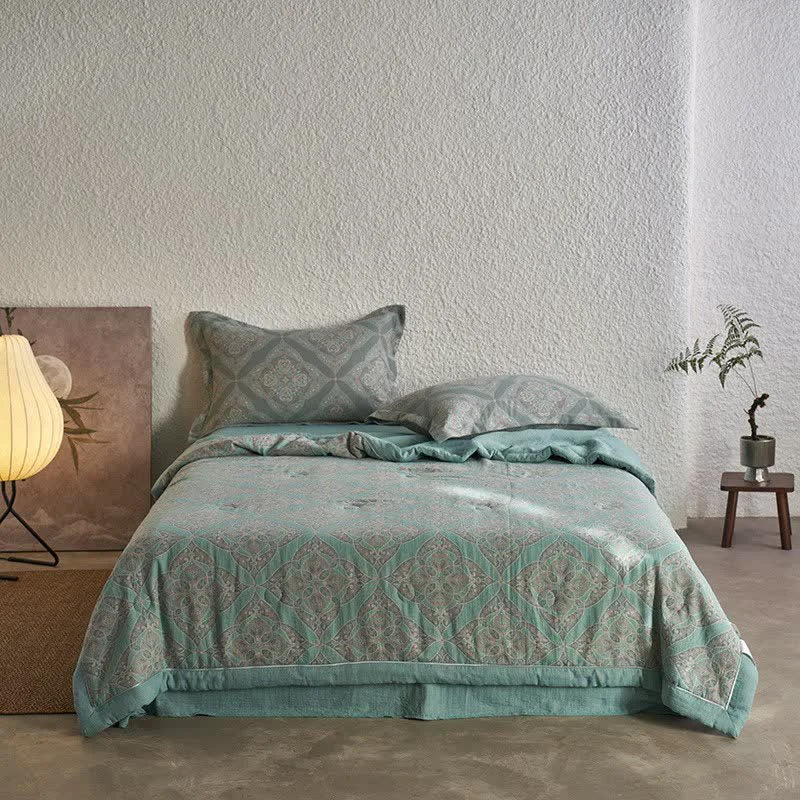 Selected Ownkoti Cotton Gauze Jacquard Vintage Pattern Bedding Versatile