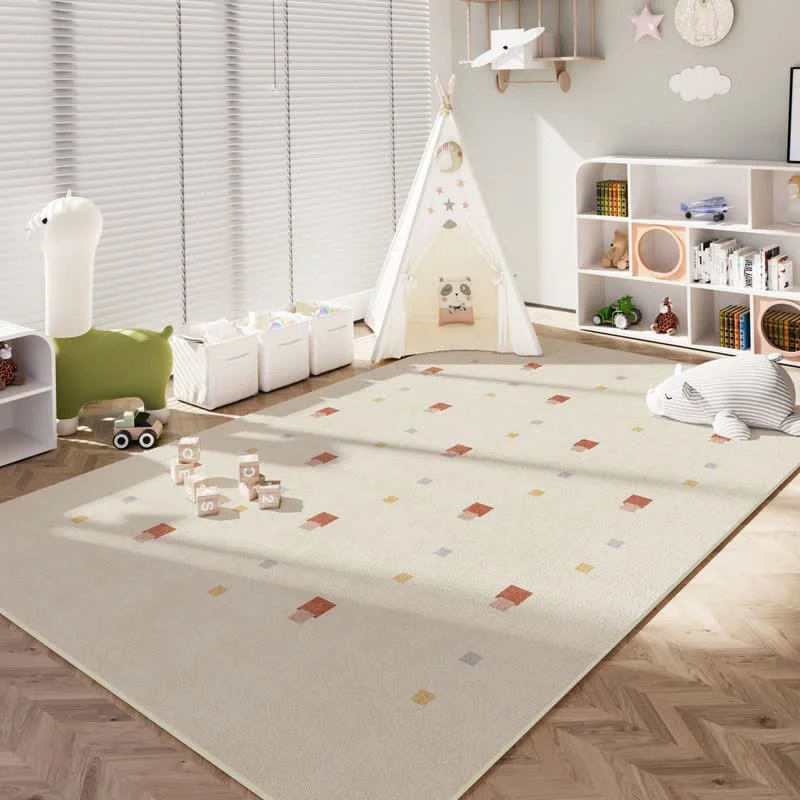 Top-Quality Ownkoti Neutral Pastel Dot Kids Area Rug Healthy