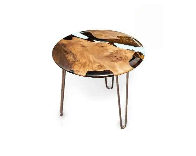 Lightweight Round Side – End – Accent Table with rounded edge Osso Collection Contemporary