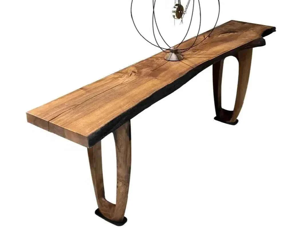 Artisan Rustic Console And Sofa Table Made Of Walnut Smooth