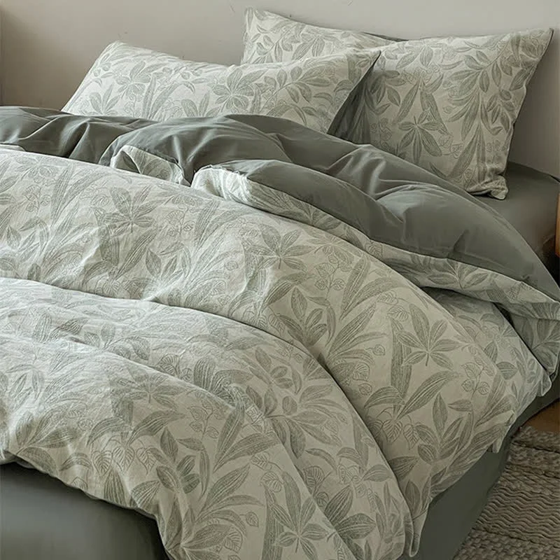 Authentic Ownkoti Botanical Cotton Triple Gauze Bedding Set 4PCS Refined