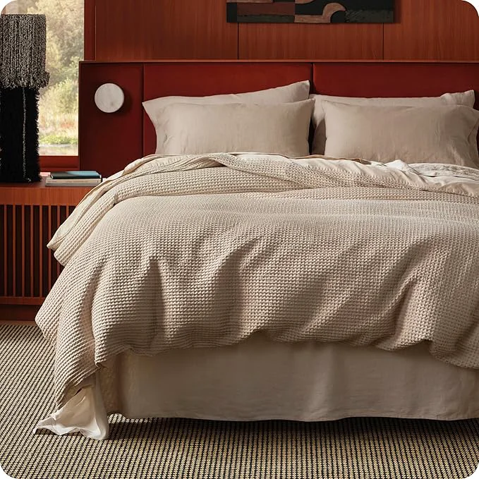 Effective Bedsure Cotton Duvet Cover Queen Size – Cotton Waffle Weave Khaki Duvet Cover PureWoven Textured Breathable Bedding Comforter Cover for All Season Inceluds 1 Duvet Cover 90 quot x90 quot Original Design