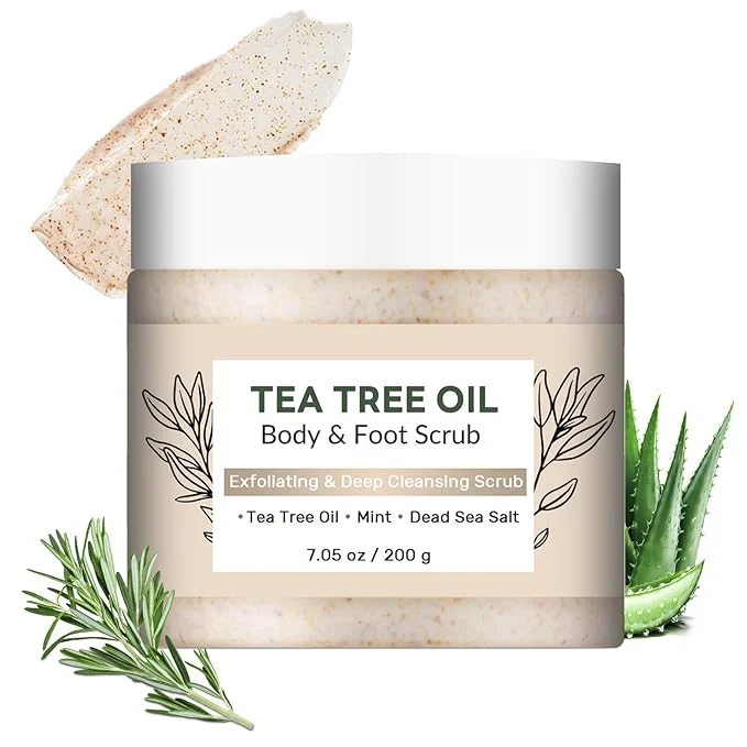 Crafted Tea Tree Body Foot Scrub 7.05oz Authentic