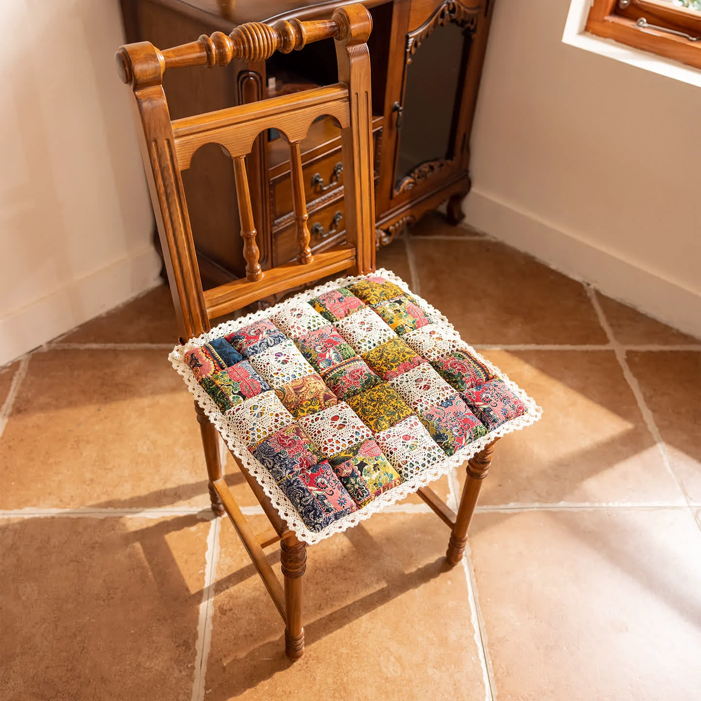 Optimized Ownkoti Bohemian Patchwork Square Chair Pad Fashionable