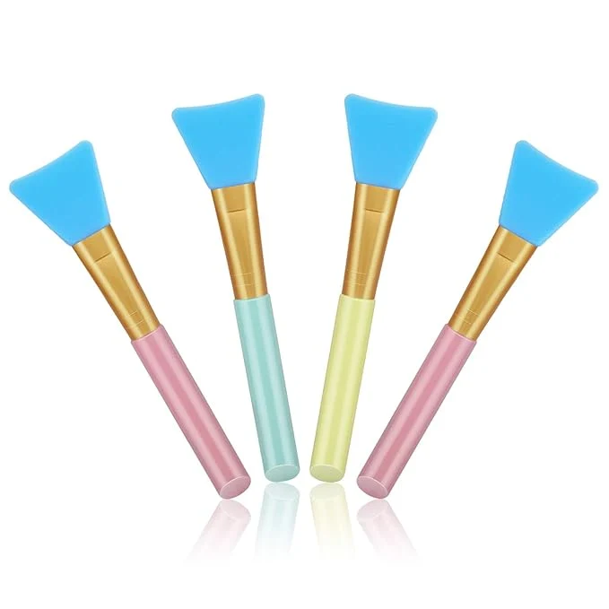 Cuttte 4pcs Silicone Face Mask Applicators Flexible Facial Mud Masks Applicator Smooth