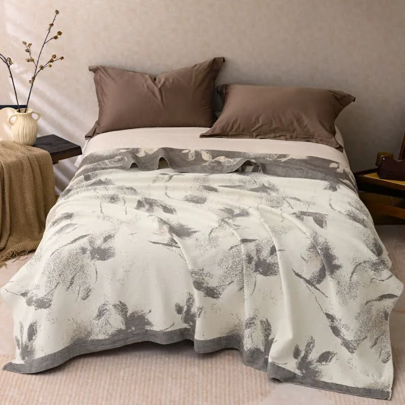 Organic Ownkoti Artistic Pattern Cotton Quilt Blanket Minimalist
