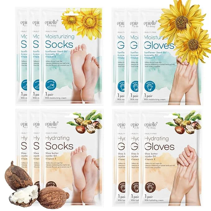 Elite Epielle Hydrating Moisturizing Hand Foot Masks Relieve and Soften Dry Modern