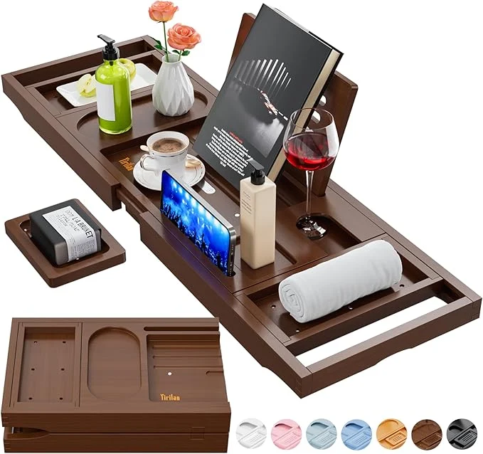 Optimized Yirilan Bathtub Trays for Tub Bath Tray Foldable Bathtub Caddy Recyclable