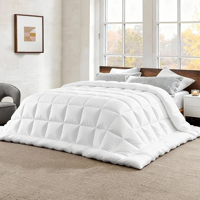 Smart Bedsure Comforter Duvet Insert – Quilted Comforters Cal King Size All Season Duvet GentleSoft Down Bedding with 8 Tabs Gifts for Women Men White Alaskan King 130×120 Inches Next-Generation