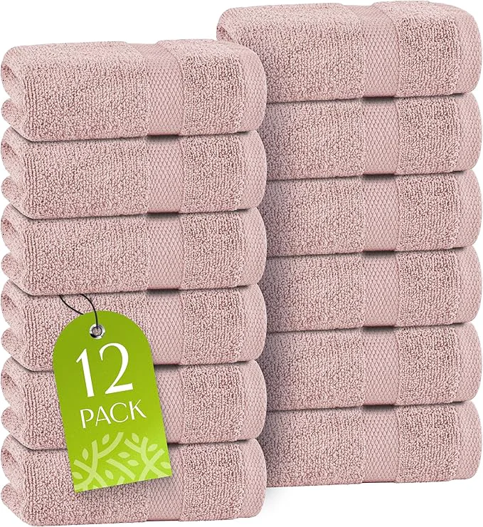 Next-Generation White Classic Pink Washcloths Set Responsible