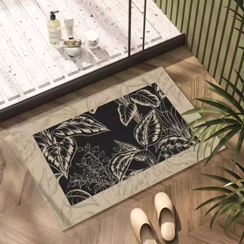 World-Class Ownkoti Tropical Leaf Vintage Bathroom Rug Exclusive